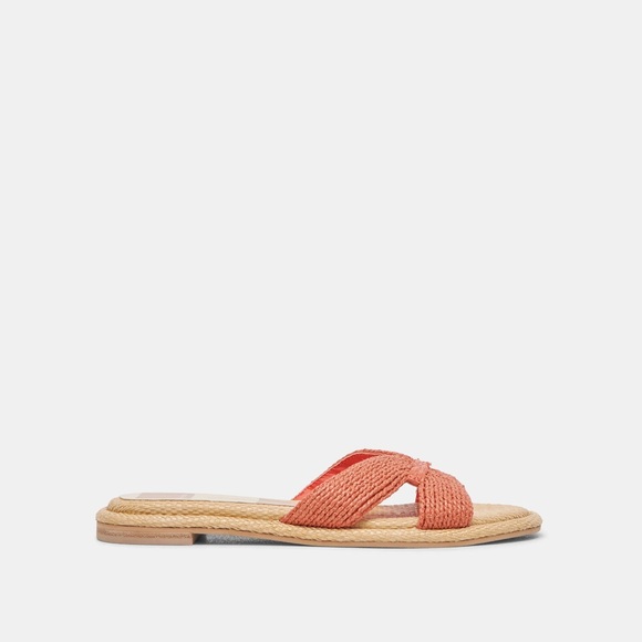 Dolce Vita Atomic Sandals color Persimmon Raffia - Picture 6 of 7